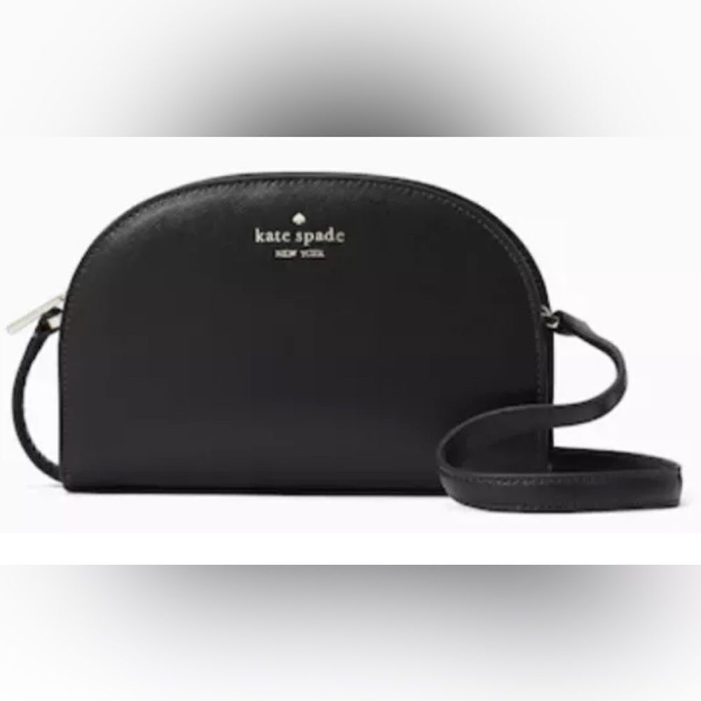 Nwt Kate Spade New York Black Perry Leather Dome Crossbody